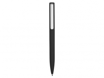 Ручка пластиковая шариковая Bon soft-touch, черная, вид сзади
