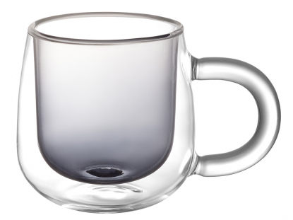 Кружка с двойными стенками и градиентом Fog, черная