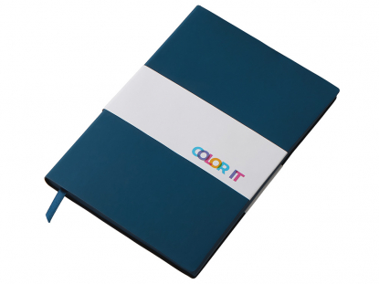 Блокнот в гибкой обложке А5 C1 софт-тач, темно-синий