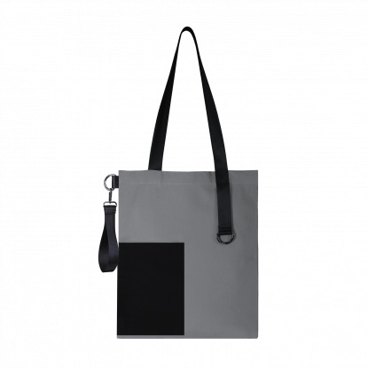 Шоппер Superbag Color, серый с чёрным