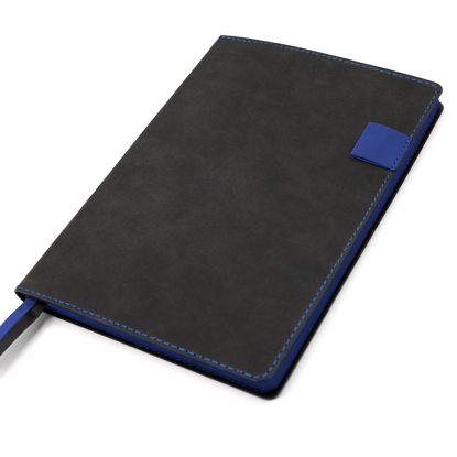 Ежедневник A5 недатированный Efemero в мягком переплёте, черный с темно-синим