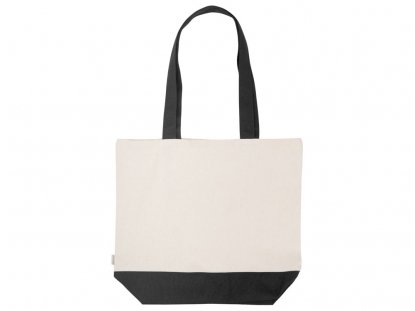 Сумка для шоппинга Cotton из переработанного хлопка, 280 г/м2, черная