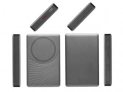 Магнитный беспроводной внешний аккумулятор Сёрф, 10000 мАч