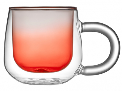 Кружка с двойными стенками и градиентом Fog, красная