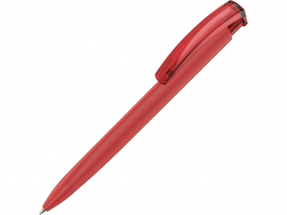 Шариковая ручка трехгранная TRINITY K transparent GUM soft-touch, красная