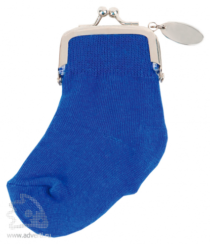 Кошелек-носок с шильдом Инвестиционный портфель, синий