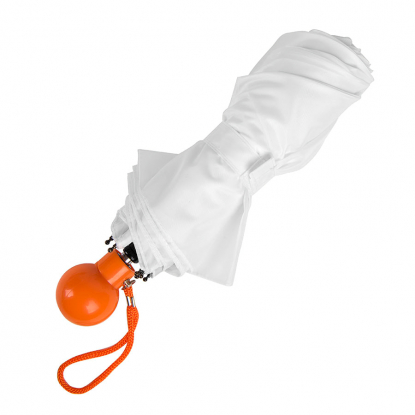Зонт складной FANTASIA, механический, оранжевый, сложенный