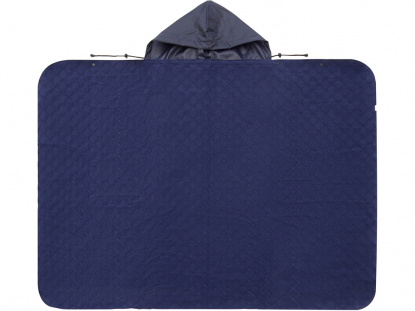 Плед-пончо 2-в-1 Cappy с капюшоном и мешком, темно-синий