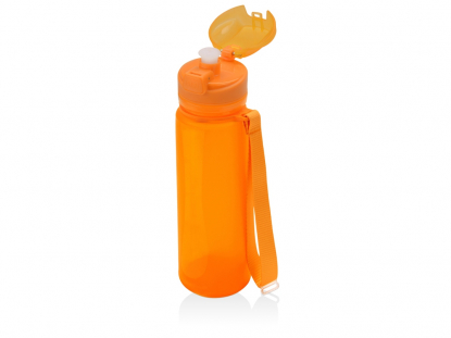Складная бутылка Твист, оранжевая, в открытом виде