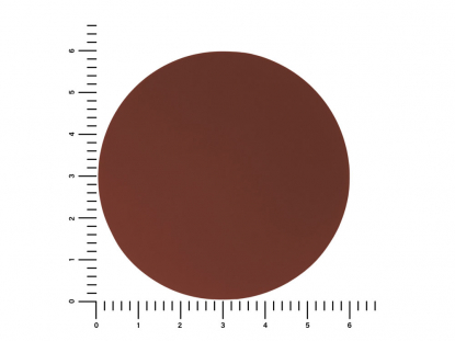 Патч Круг, soft-touch, коричневый