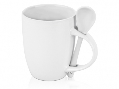 Кружка с ложкой Авеленго, белая