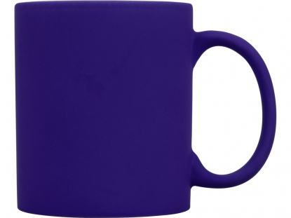 Кружка Майлд с покрытием soft-touch, синяя, сбоку