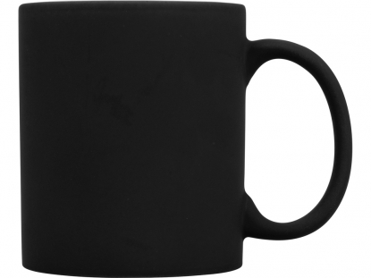 Кружка Майлд с покрытием soft-touch, черная, сбоку