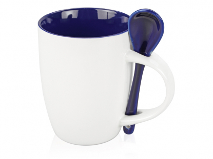 Кружка с ложкой Авеленго, синяя
