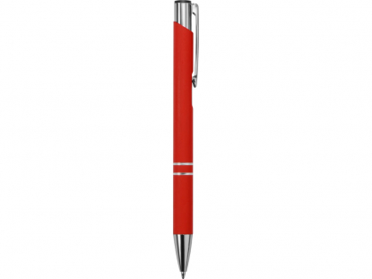 Ручка металлическая шариковая Legend Gum, soft-touch, красная