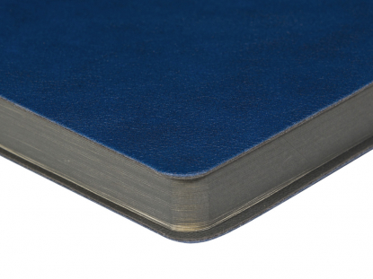 Ежедневник недатированный Boston с серым обрезом, синий