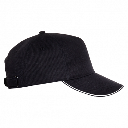 Бейсболка с кантом STAN 330, черная