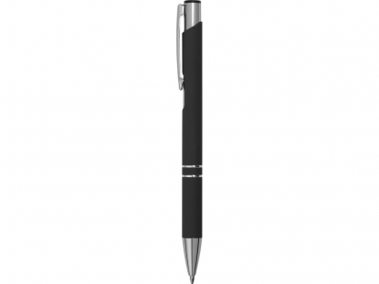 Ручка металлическая шариковая Legend Gum, soft-touch, черная