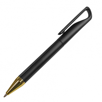 Ручка шариковая GLOSSY GOLD, черная