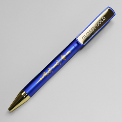 Ручка шариковая GLOSSY GOLD, синяя
