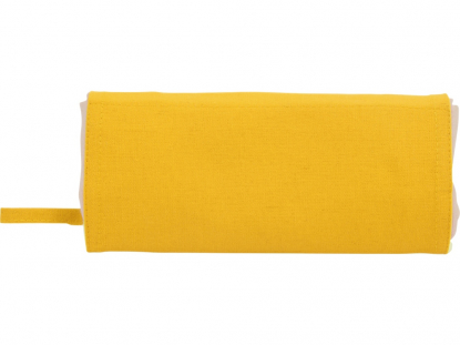Складная хлопковая сумка для шопинга Gross с карманом, 180 г/м2, желтая