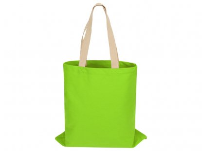 Сумка для шопинга Steady хлопковая с парусиновыми ручками, 260 г/м2, зеленое яблоко