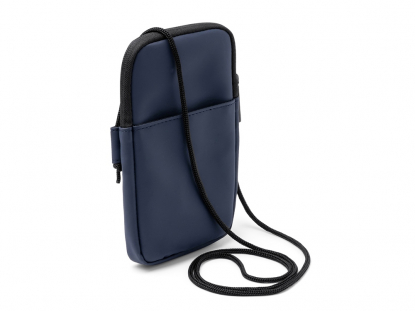 Сумка для мобильного телефона SEUL из экокожи, темно-синяя