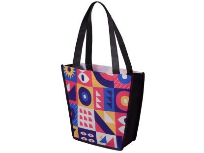 Сумка для шопинга с донной складкой и ручкой из нетканого PET материала