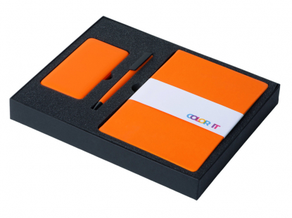 Подарочный набор COLOR IT c блокнотом, ручкой и повербанком, 10000 mAh
