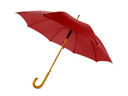 Зонт-трость Радуга, полуавтомат, красный