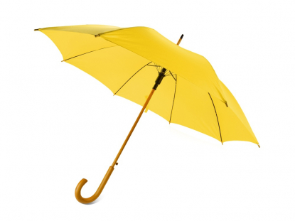 Зонт-трость Радуга, полуавтомат, желтый