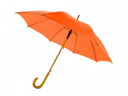 Зонт-трость Радуга, полуавтомат, оранжевый