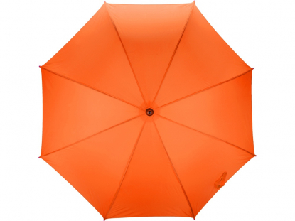 Зонт-трость Радуга, полуавтомат, оранжевый, купол
