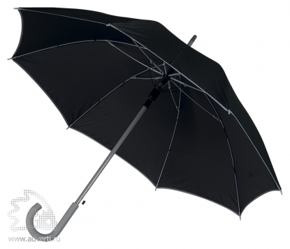 Зонт-трость Гилфорт, полуавтомат, серый