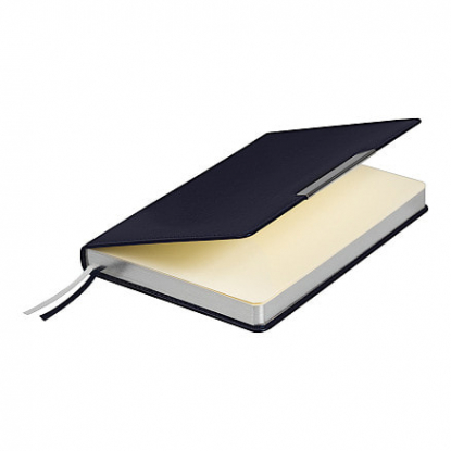 Ежедневник City Moderna Pristine А5, недатированный, синий с серебристый