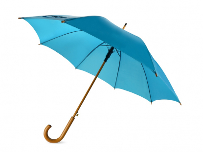 Зонт-трость Радуга, полуавтомат, ярко-синий
