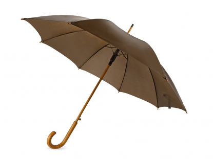 Зонт-трость Радуга, полуавтомат, коричневый