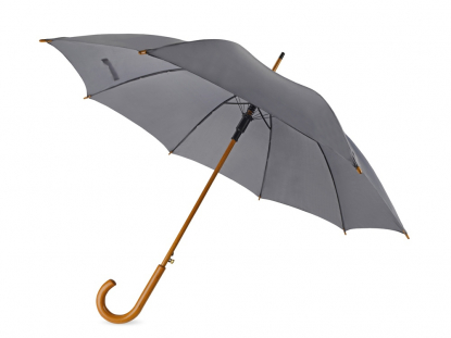 Зонт-трость Радуга, полуавтомат, серый