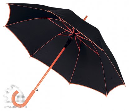Зонт-трость Гилфорт, полуавтомат, оранжевый
