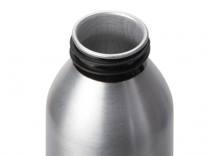 Алюминиевая бутылка для воды с ручкой Plain Alu, серебристая