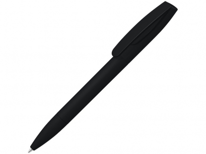 Ручка шариковая пластиковая Coral Gum , soft-touch, черная