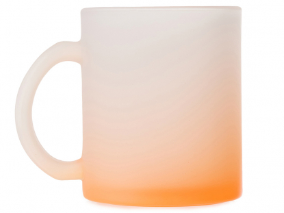 Стеклянная матовая кружка с градиентом для сублимации Омбре, оранжевая