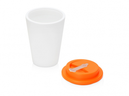 Пластиковый стакан с двойными стенками Take away, оранжевый