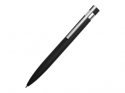 Ручка шариковая металлическая Matteo soft-touch, черная