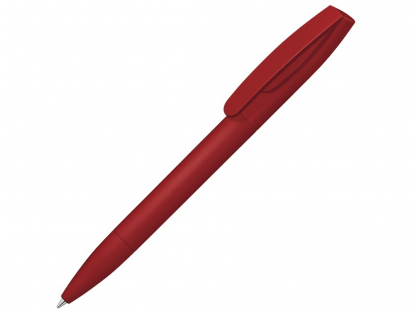 Ручка шариковая пластиковая Coral Gum , soft-touch, красная