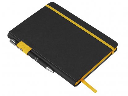 Бизнес блокнот А5 Босси Джуниор, черный с желтым