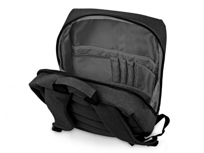 Бизнес-рюкзак Soho с отделением для ноутбука, темно-серый, в открытом виде