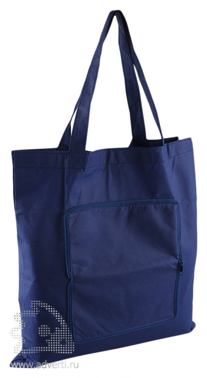 Складная сумка-косметичка для шопинга, синяя
