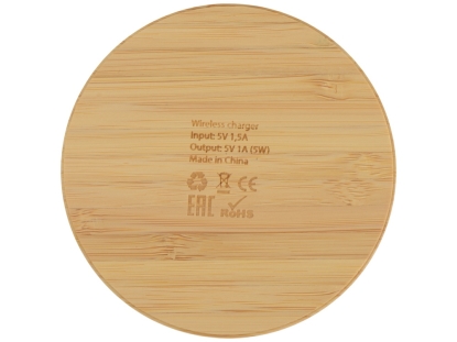 Беспроводное зарядное устройство из бамбука Cap