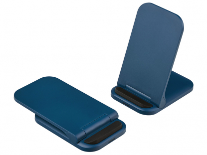 Беспроводное зарядное устройство Foldy, 15 Вт, темно-синее